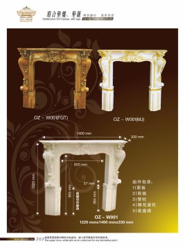 Polyurethane(pu) Fireplace with high quality cheap price