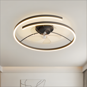 Moderne einfache LED -Deckenventilator mit Licht für Schlafzimmer und Wohnzimmer