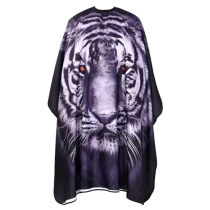 Vinnie New Wholesale Barber Cape Custom Logo Designs Black Soft Hairdressing Cape for Men