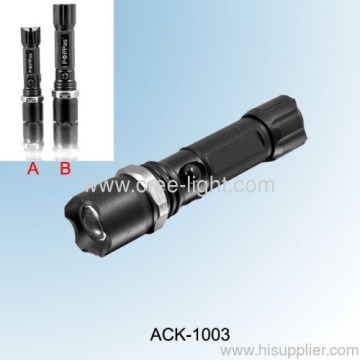 Poppas Flashlight Zoom Cree Led Police Torch Ack-1003 