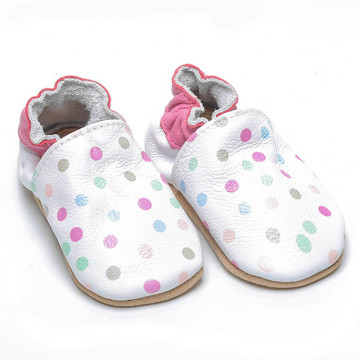 Impressão colorida bebê macio chinelos sapatos