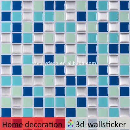 New trend product resin mosaic silver black and white tile for wall mosaic art