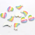 Popular Shooting Star Heart Striped Cabochon Resin Bead For Craft Decoration Or Kids Toy DIY Ornaments Bead Charms