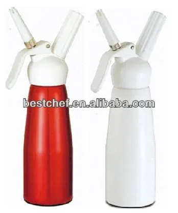 aluninum Cream whipper wtih plastic head