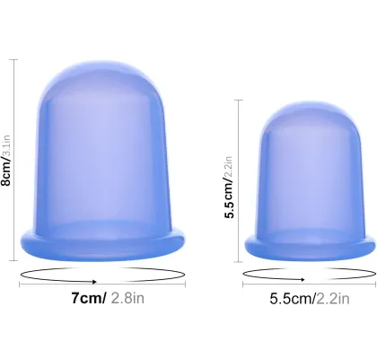 LFGB Certified 2-Piece L & M Silicone Body Massager Cupping Kit