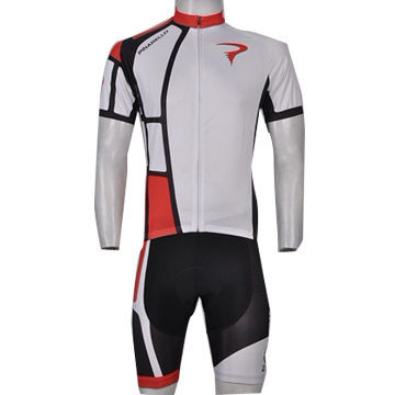 Customized Cycling Short-sleeved Jersey/Bib Shorts, ODM and OEM Orders Welcomed