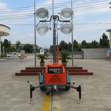 FREE SHIPPING: LED Tower Light with Generator - Multifunction High Mast Light Tower