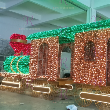 Outdoor Waterproof LED Christmas Train Lights for Park Decoration