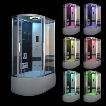Black Acrylic Glass Shower Enclosure Cabin
