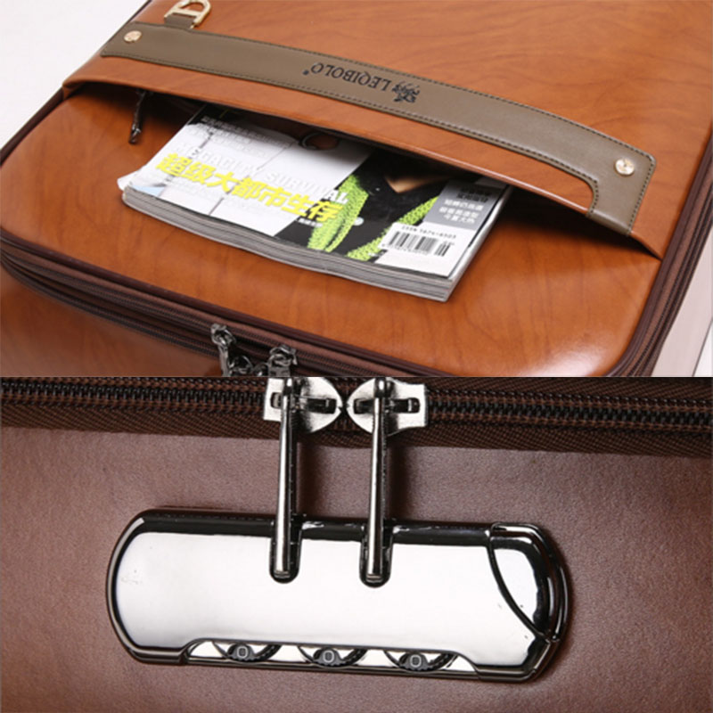 Safe Lock Pu Luggage