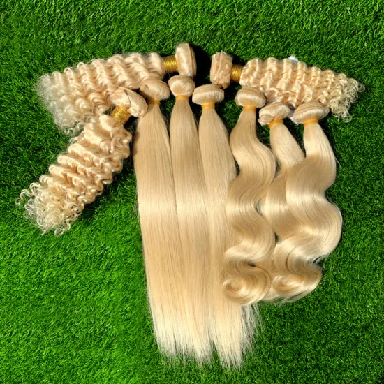 Platinum Brazilian Body Wave Straight Deep Wave Blonde Hair Bundles