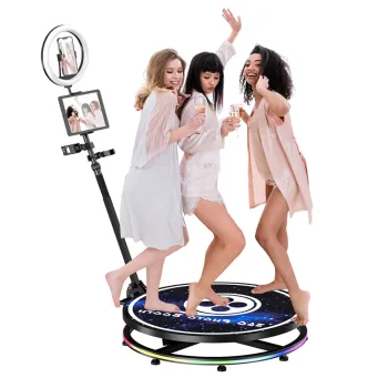 360 Photo Booth Machine for Parties, Weddings, Rental, Live Streaming & Spin Camera Booth