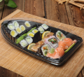 Scomparto in plastica usa e getta Sushi Boat Serving Vay