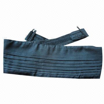 Silk woven cummerbund, black color, classic cummerbund, gentleman, 50-piece minimum order quantity