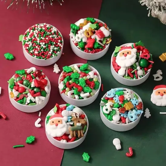 Yiwu Wholesale Polymer Clay Sprinkles and Edible Pearls Suppliers for Christmas