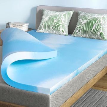 Topper de matelas en mousse à mémoire de 4 pouces