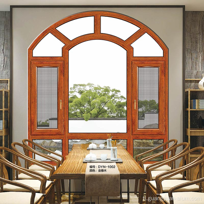 Puting kulay thermal break aluminyo casement window