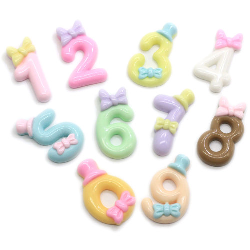 Mixed Numbers 0 1 2 3 4 5 6 7 8 9 Resin Cabochon Beads Digit Flatback DIY Deco Birthday Age Candle Party Home Wall Jewelry Craft