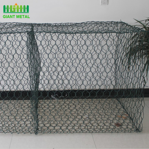 Galvanized gabion woven basket for rock