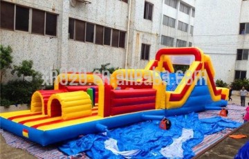Mega sport Interactive adult and kids inflatable obstacle course for sale