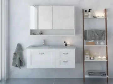 Contemporary High End Wall Mounted Bathroom Vanity Cabinets