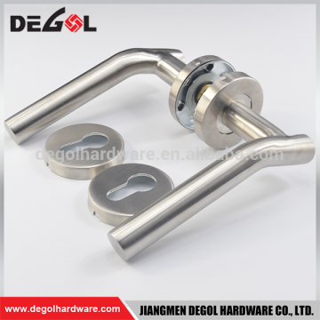 China supplier stainless steel tube lever apartment new design classical door handles with rosette