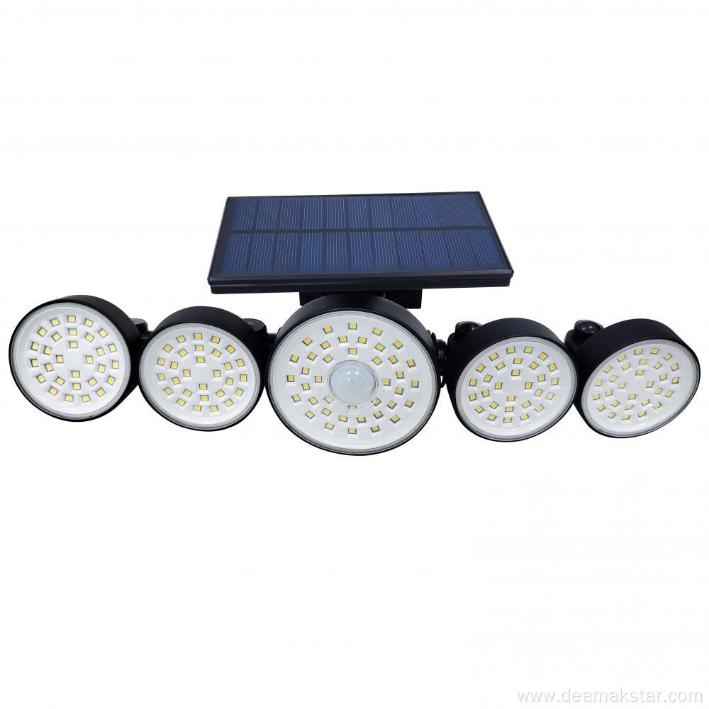 Solar Security Outdoor Lights 5 Adjustable Head