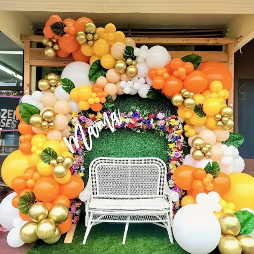 Balões de decoração de cena de ação de graças