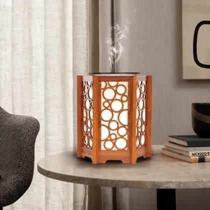 2800K Wood Switch Control Aroma Wax Warmer Lamp
