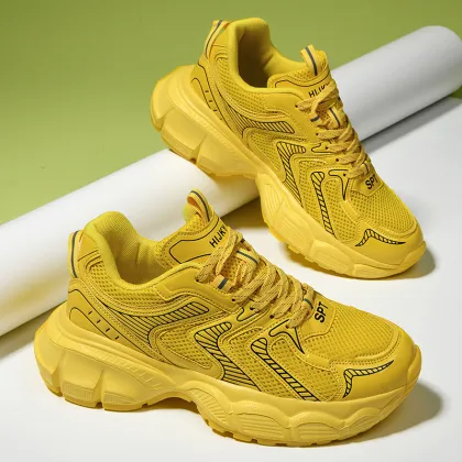 New Height-Enhancing Breathable Retro Thick-Soled Casual Sports Shoes