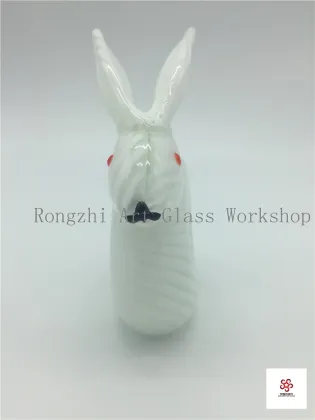White Rabbit Glass Sculpture