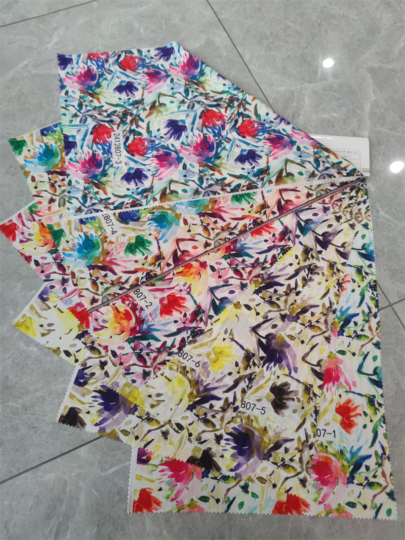 Floral Striped Stretch Satin Fabric Floral Striped Stretch Satin Fabric