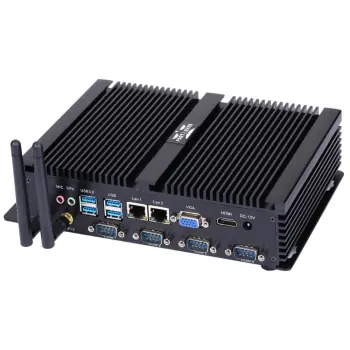 Fanless mini pc industrial computer with USB 3.0 4*COM HDMI Intel Celeron C1037U C1007U Core i5 3317U Windows 10 Linux