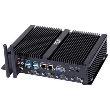 Fanless mini pc industrial computer with USB 3.0 4*COM HDMI Intel Celeron C1037U C1007U Core i5 3317U Windows 10 Linux