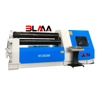 BLMA Factory Outlet W12-12x2000 4 Roller Sheet Metal Cone Rolling Machine