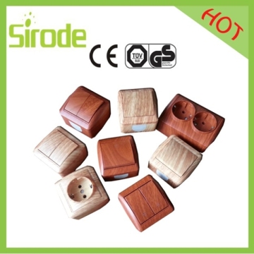 Various Wooden Color Switch&Socket for Free Choosing