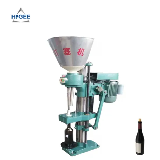 Higee Semi-Automatic Alcohol Wine Bottle Corker and Cap Sealing Machine