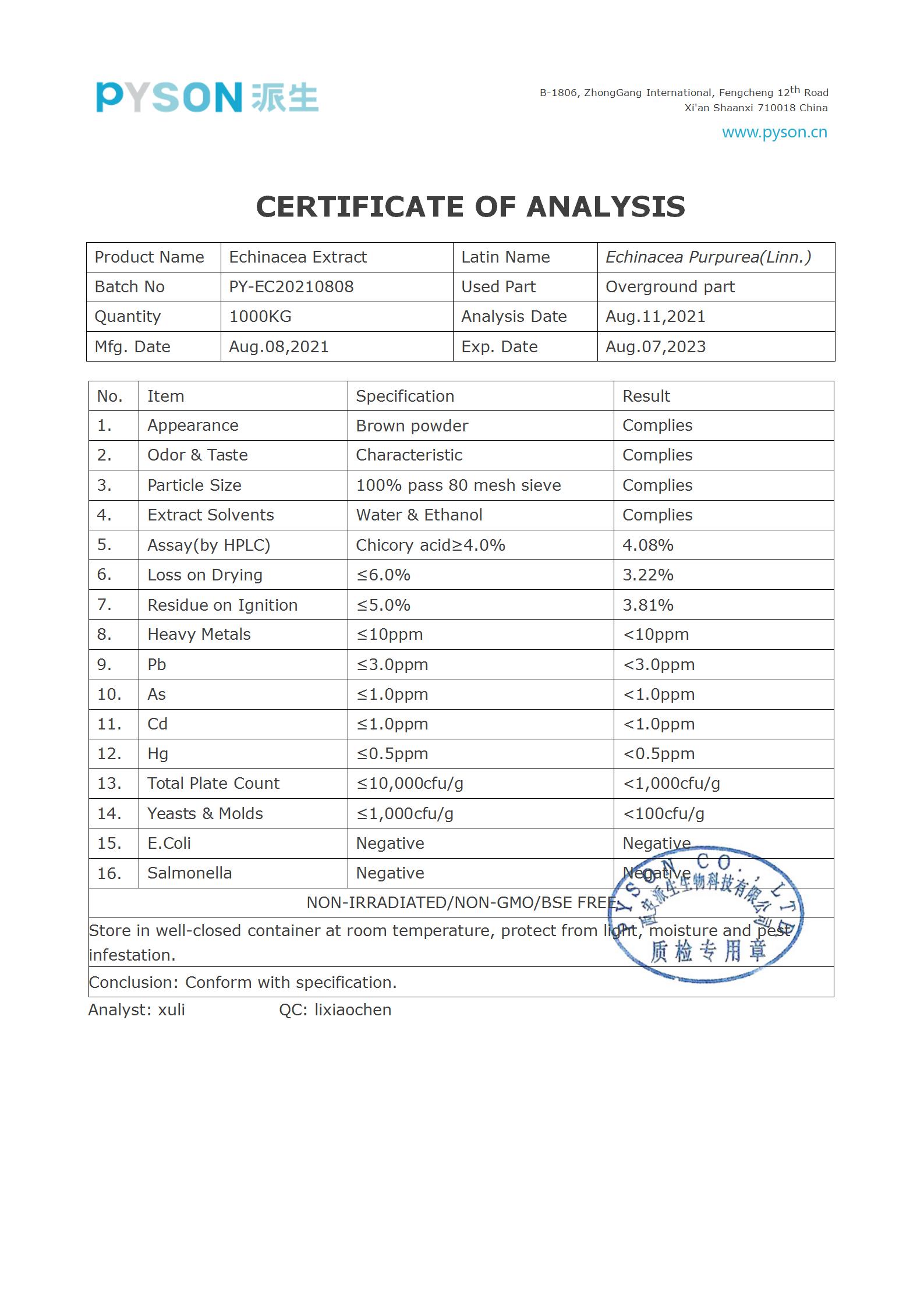 16.COA-Echinacea Extract_01