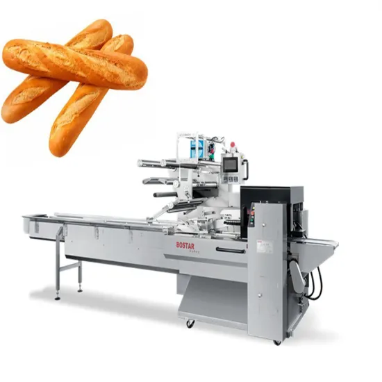 automatic french baguette pillow bag food packing machine
