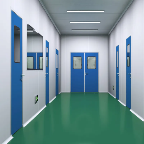 Hygienic hermetic medical swing door for hospital ward