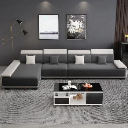 Modern Luxury Simple Large Apartment Sofa Suite Latex
