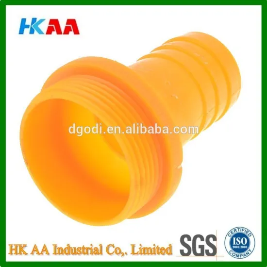 Male Thread Orange Plastic Straight Barb Hose Connector
