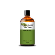 100 ٪ ارگانیک طبیعت خالص تقطیر بخار چای درخت اسانس برای پوست مو و ناخن ها آروماتراپی