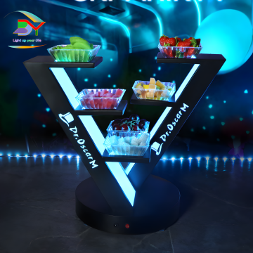 LED Multilayer Fruit Plate - Creative Egg-Shaped Luminous Snack Tray for Parties & Halloween