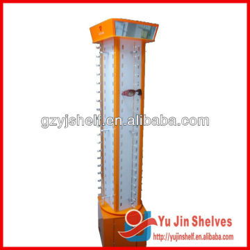 Acrylic rotating glasses display stand, eyeglasses Display Shelf with Lighting