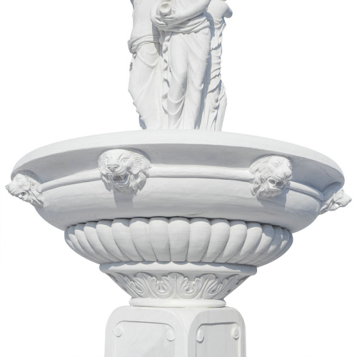 Marble Tiered Lion Fountain Elegant Garden Park Decor