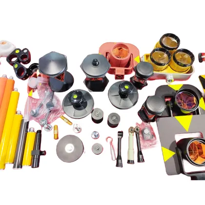 Leica Total Station Accessories: Prisms and Level Bubbles