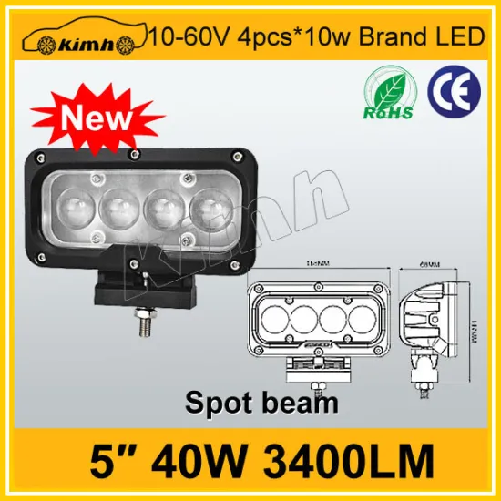Brand chip 5" 3400LM 40w rechargeable led work lamp