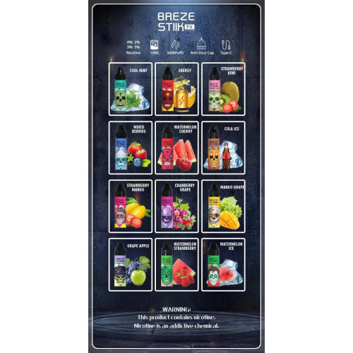 Breze Stiik Fit 6000 Puffs Vape Borong