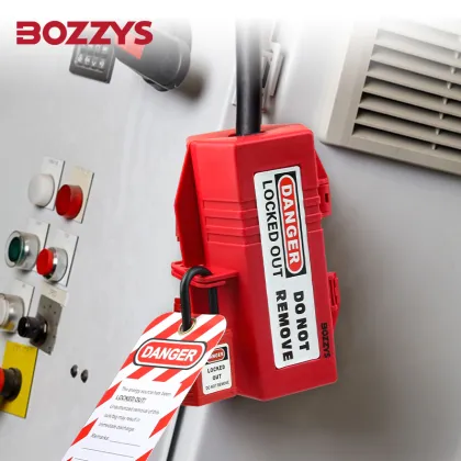 BOZZYS Safety Electrical Plug Lockout Box - 2 Pack Red Plastic for Device Lockout